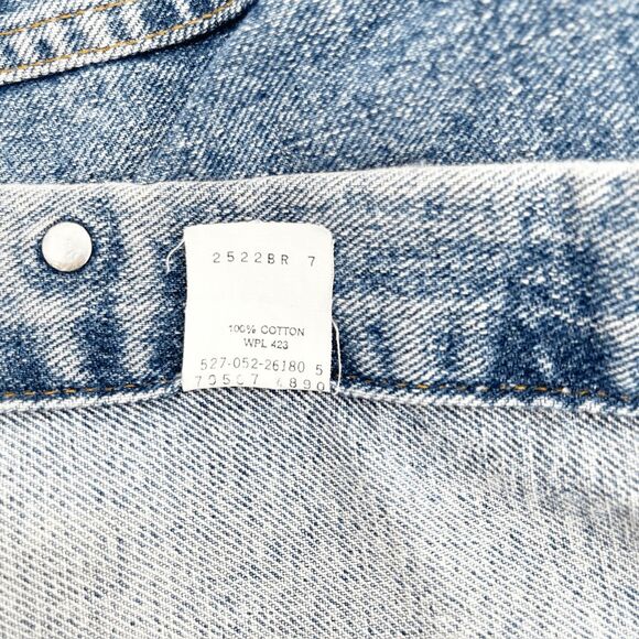 Levi's Jean Jacket Mens Size L Blue Light Wash Button Down Pocket Denim Classic - Picture 6 of 7